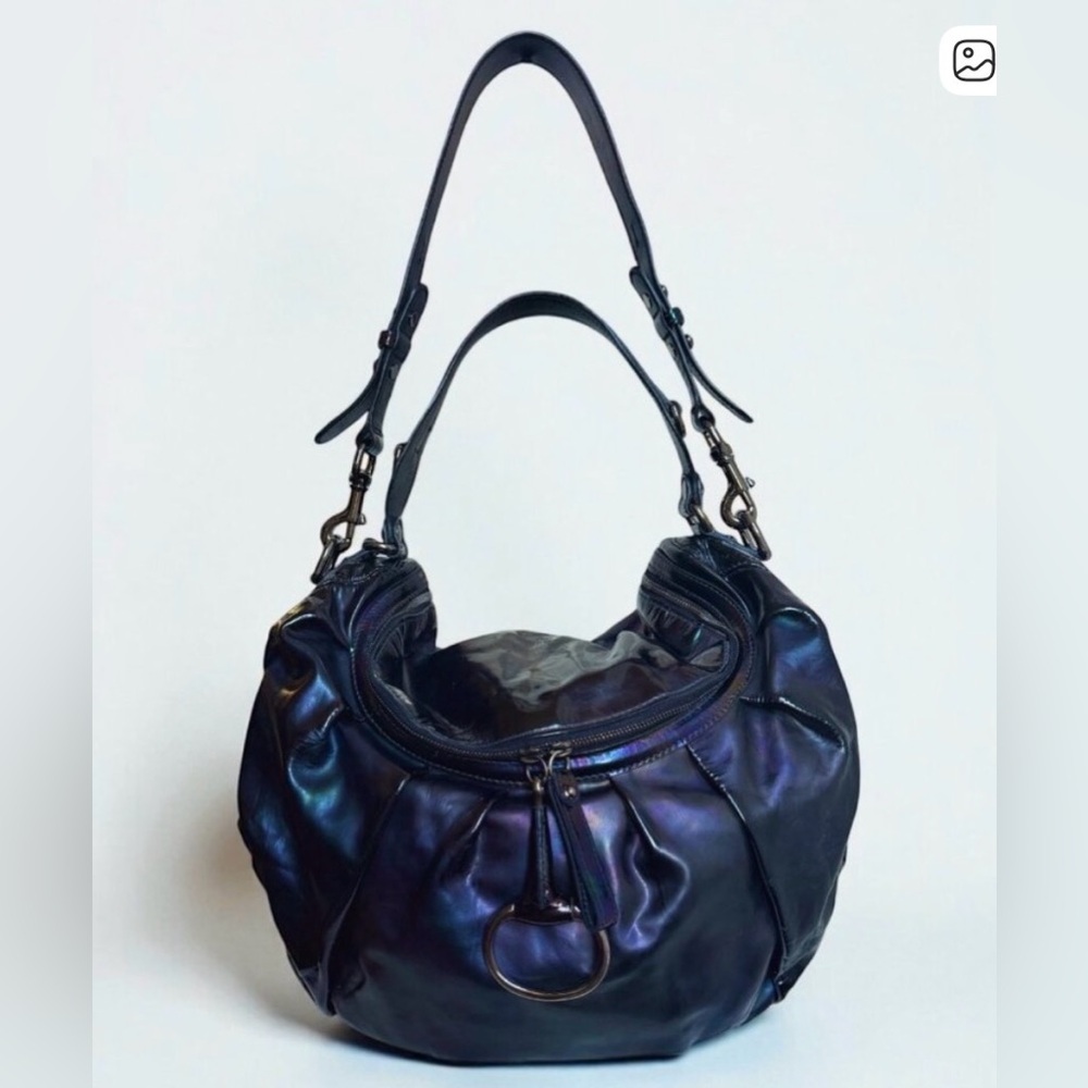 Gucci Hysteria Hobo Dark purple Iridescent Leather Frida Giannini Gucci 2000s